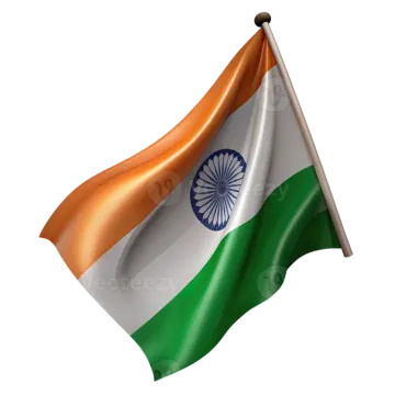 the indian flag on a white background