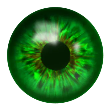 an image of a green eye