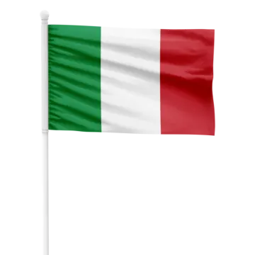 the flag of italy on a white background