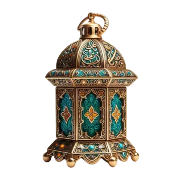 an ornate gold and turquoise glass tea light