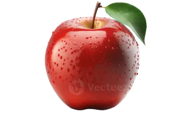 an apple with water droplets on it