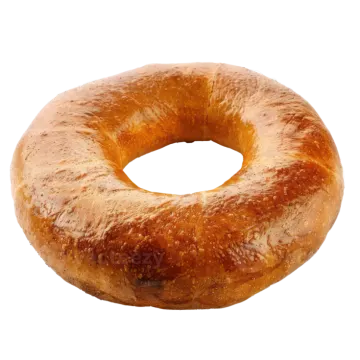 a bagel on a white background