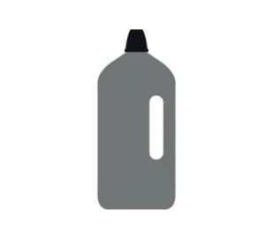 a plastic bottle with a black cap
