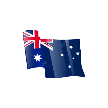 the australian flag on a white background