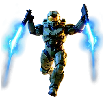 an image of a robot that is in the air