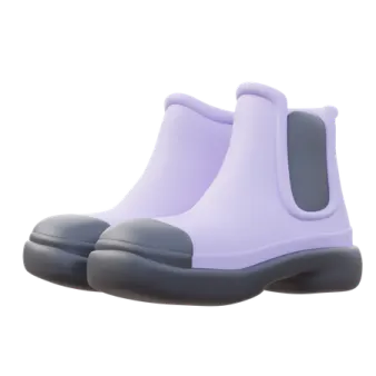 a pair of purple rain boots