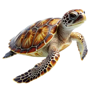 a green sea turtle swimming in the ocean