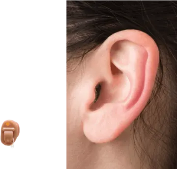 a close up of a person's ear