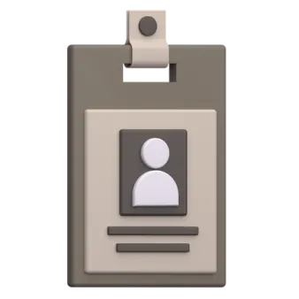 an id badge with a person on it