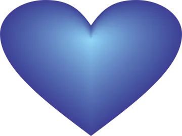 a blue heart on a white background
