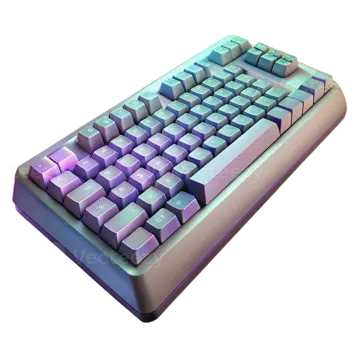 a computer keyboard on a white background