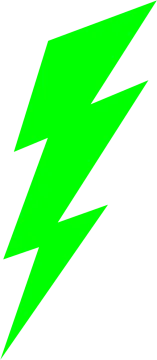 a black and white lightning symbol