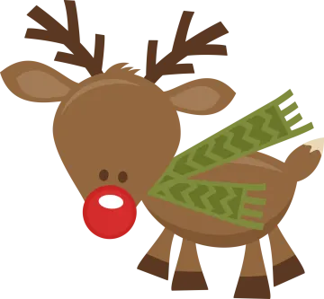 a reindeer with money in its mouth