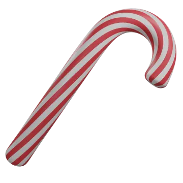 red and white candy cane