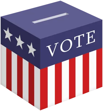 a voting box with the word vote on it