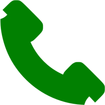 a green phone on a white background