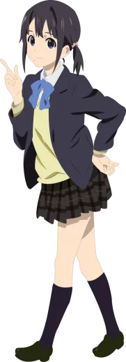 an anime girl in a school uniform