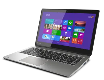 a laptop with windows on the screen
