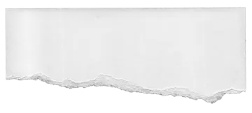 a piece of white paper with torn edges