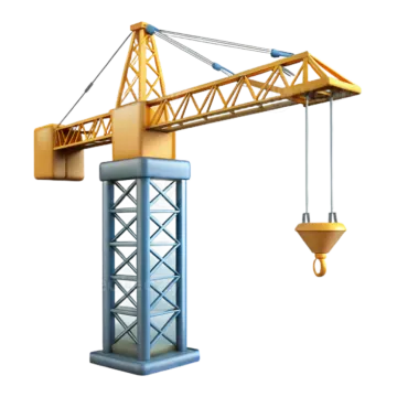 a crane on a white background