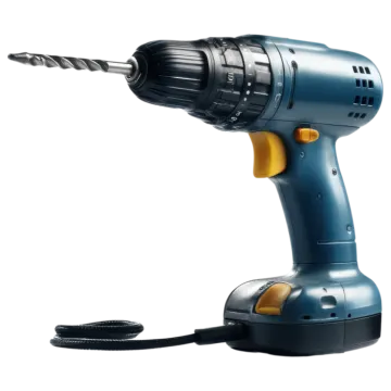 an electric driller on a white background