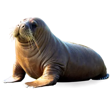 a seal sitting on top of a white surface