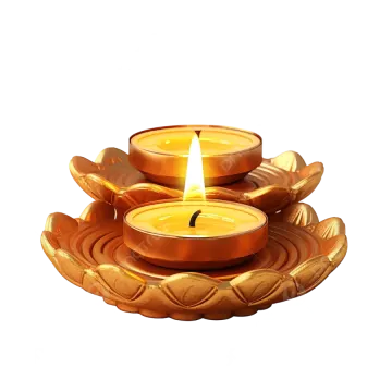 a set of three candles on top of each other candles