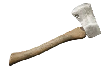 an axe on a white background