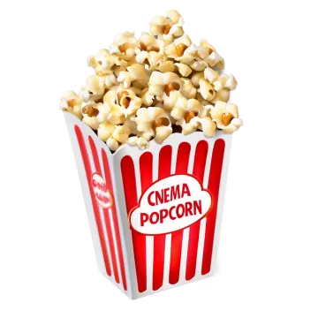 a popcorn box filled with popcorn