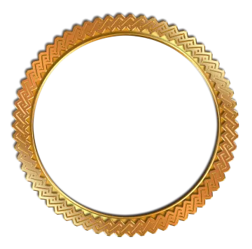 a gold frame on a white background