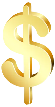 a gold dollar sign