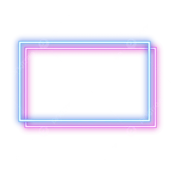 a neon frame on a white background