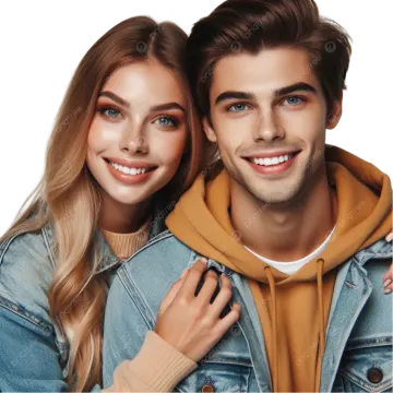 young man and woman in denim jackets