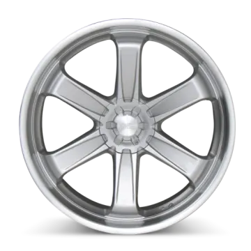 a silver wheel on a white background