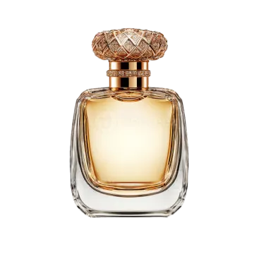 a bottle of perfume on a white background