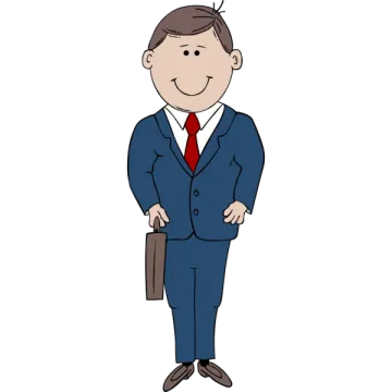 a man in a suit and tie with a briefcase