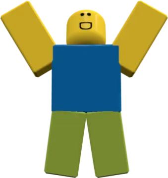 a lego man with his arms up in the air