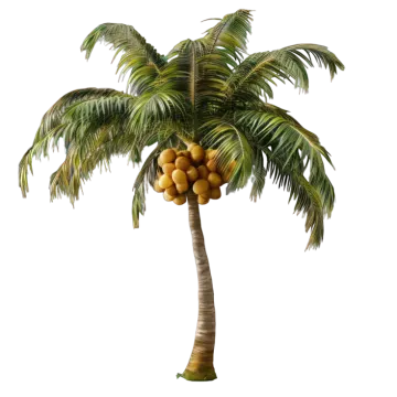 a palm tree with fruits on it