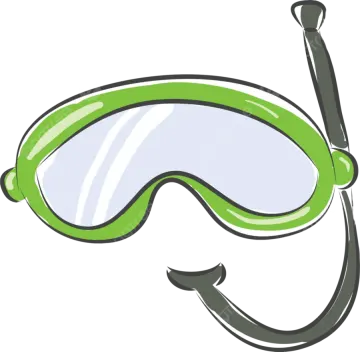 an image of a green mask and goggles