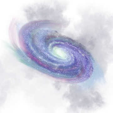 an image of a spiral galaxy in the sky