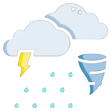 an image of a cloud with rain and lightning