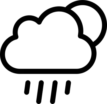a black and white weather icon