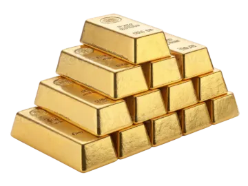 a pile of gold bars