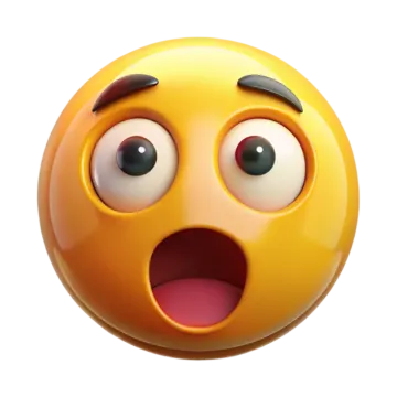 a yellow smiley face with an open mouth