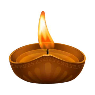 an oil lamp on a white background
