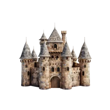a castle with turrets and turrets