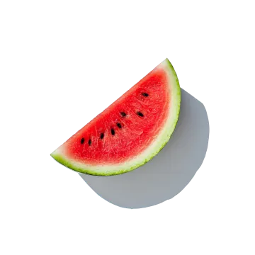 a slice of watermelon on a white background