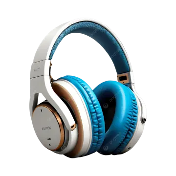 a pair of headphones on a white background