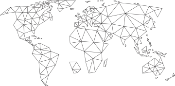 a black and white map of the world