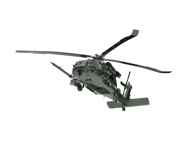a military helicopter on a white background